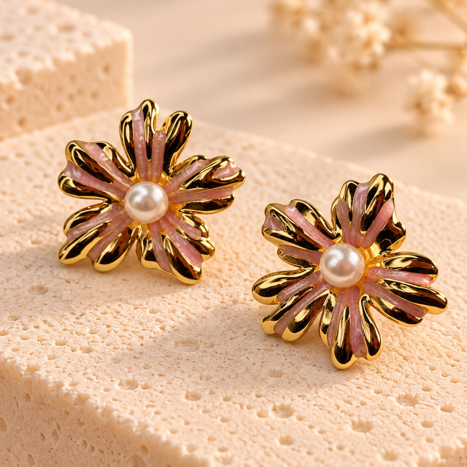 Aretes Flor de Rosaluna 🌸