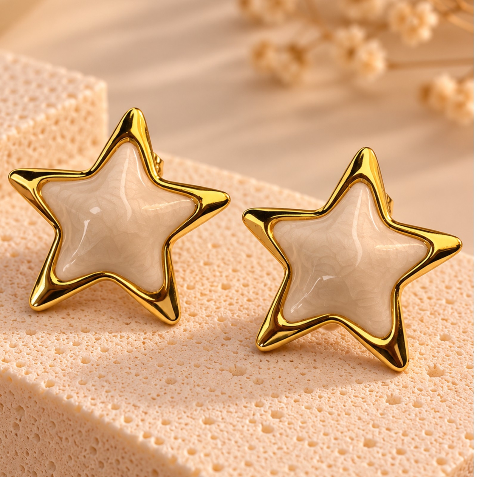 Aretes Estrella de Nácar ⭐🌙