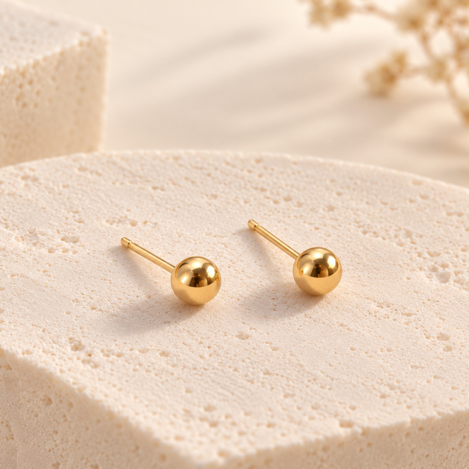 Aretes de Perla Dorada