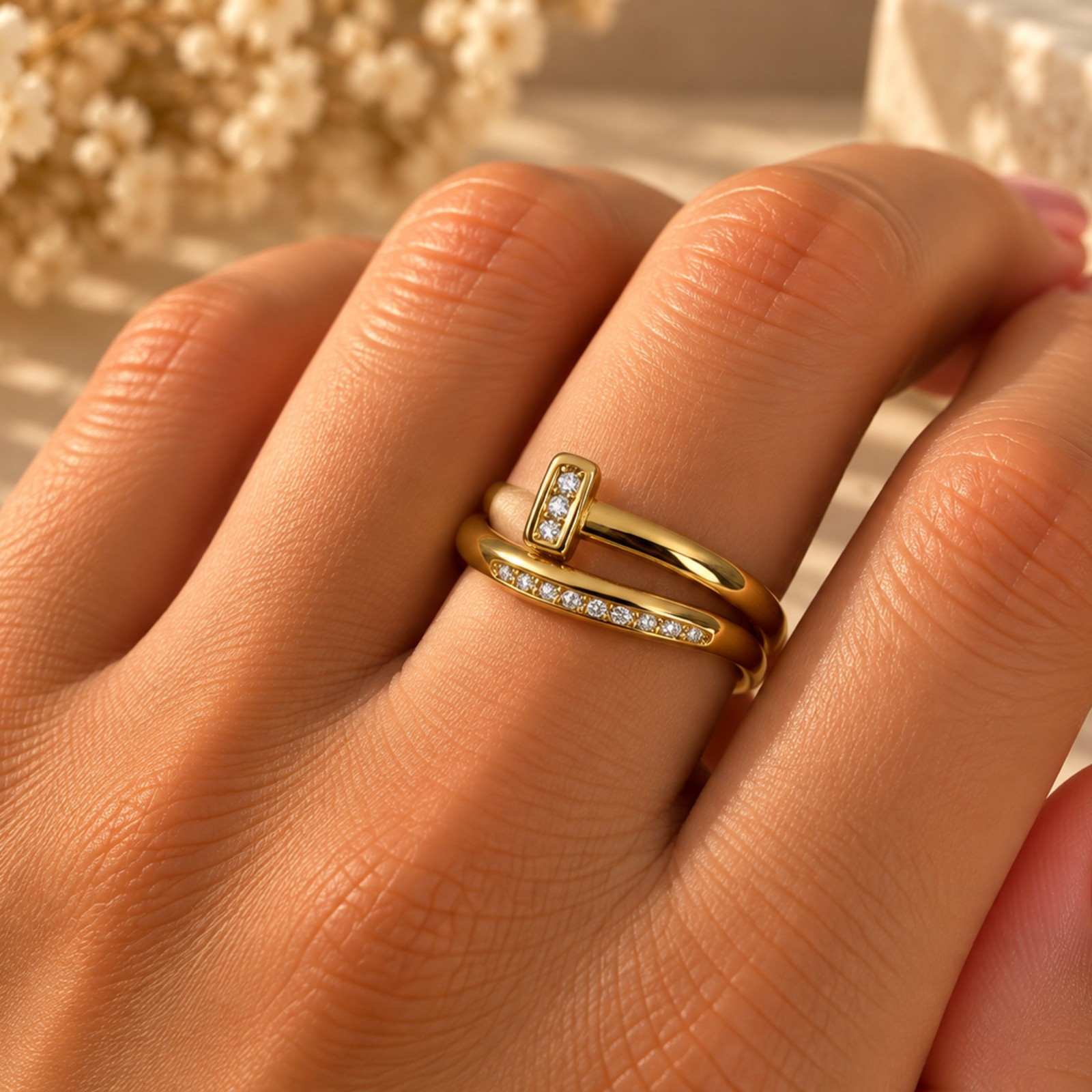 Anillo Constelación de zirconias