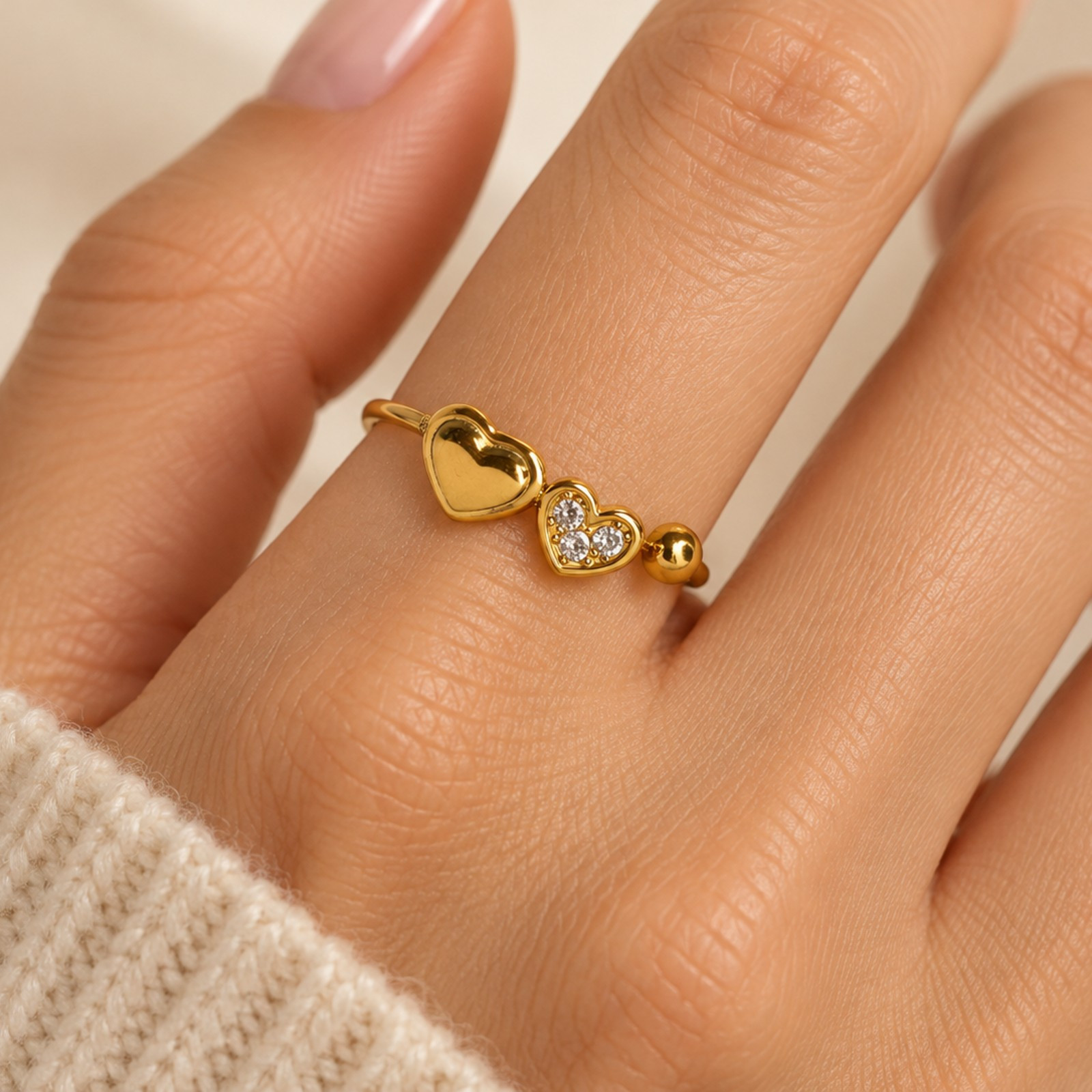 Anillo Corazones de Luna 💛